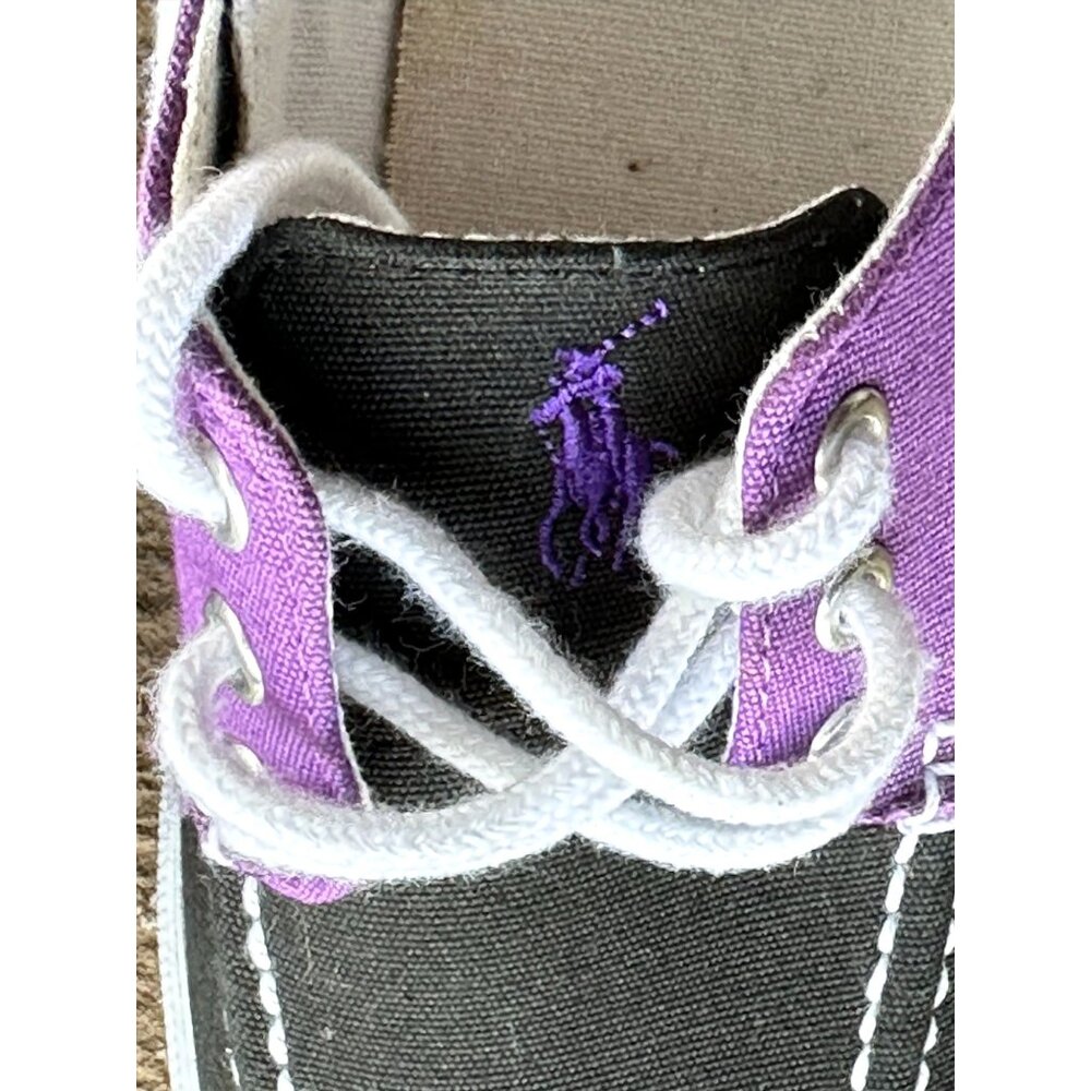 Ralph Lauren Polo Lilia Women Shoe Flats Canvas Size 6B Blue Purple Cruise Wear - Picture 8 of 10